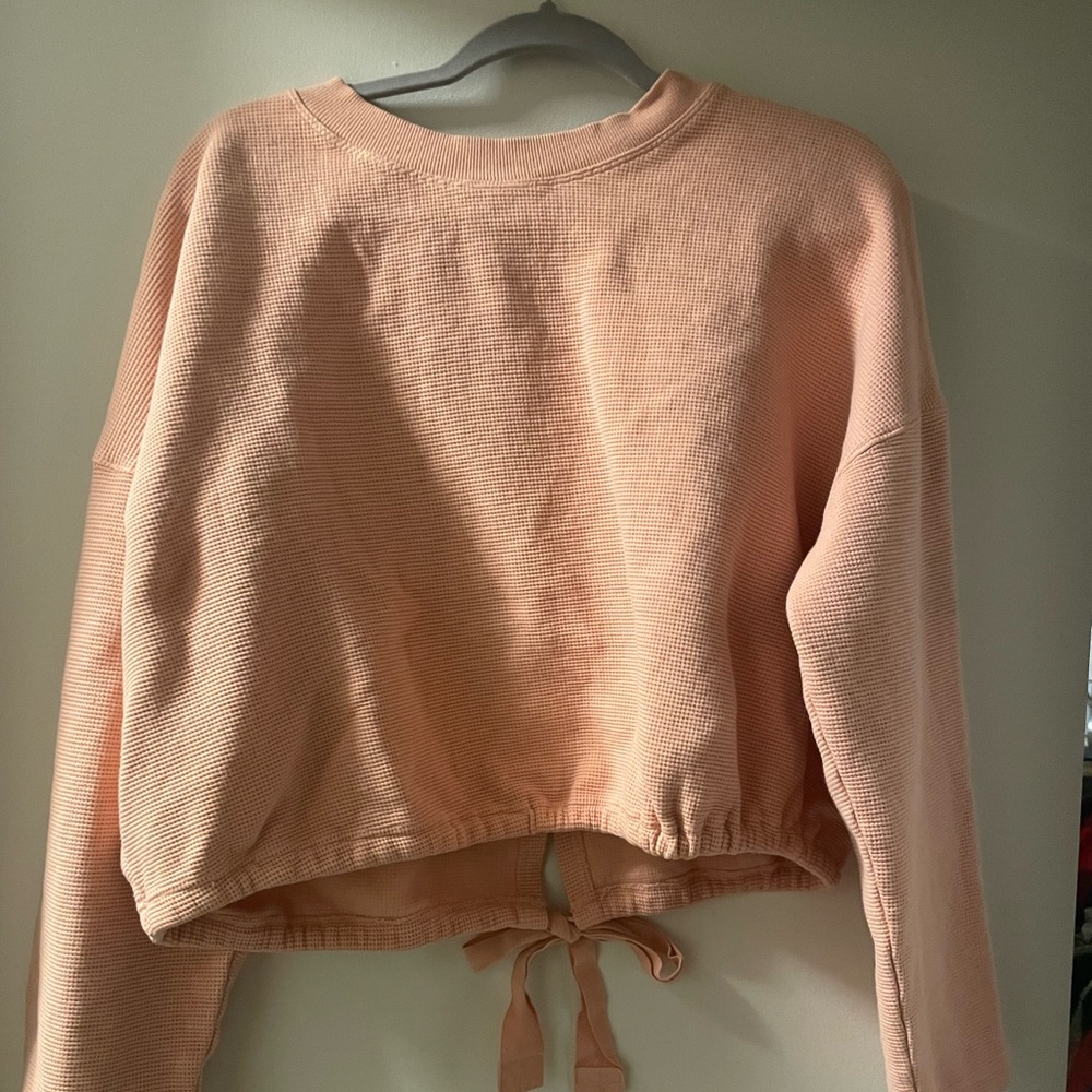 Fabletics Waffle Material Tie-Back Pullover - image 3